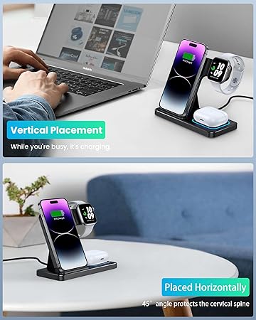 DUMTERR 3 in 1 Wireless Charging station